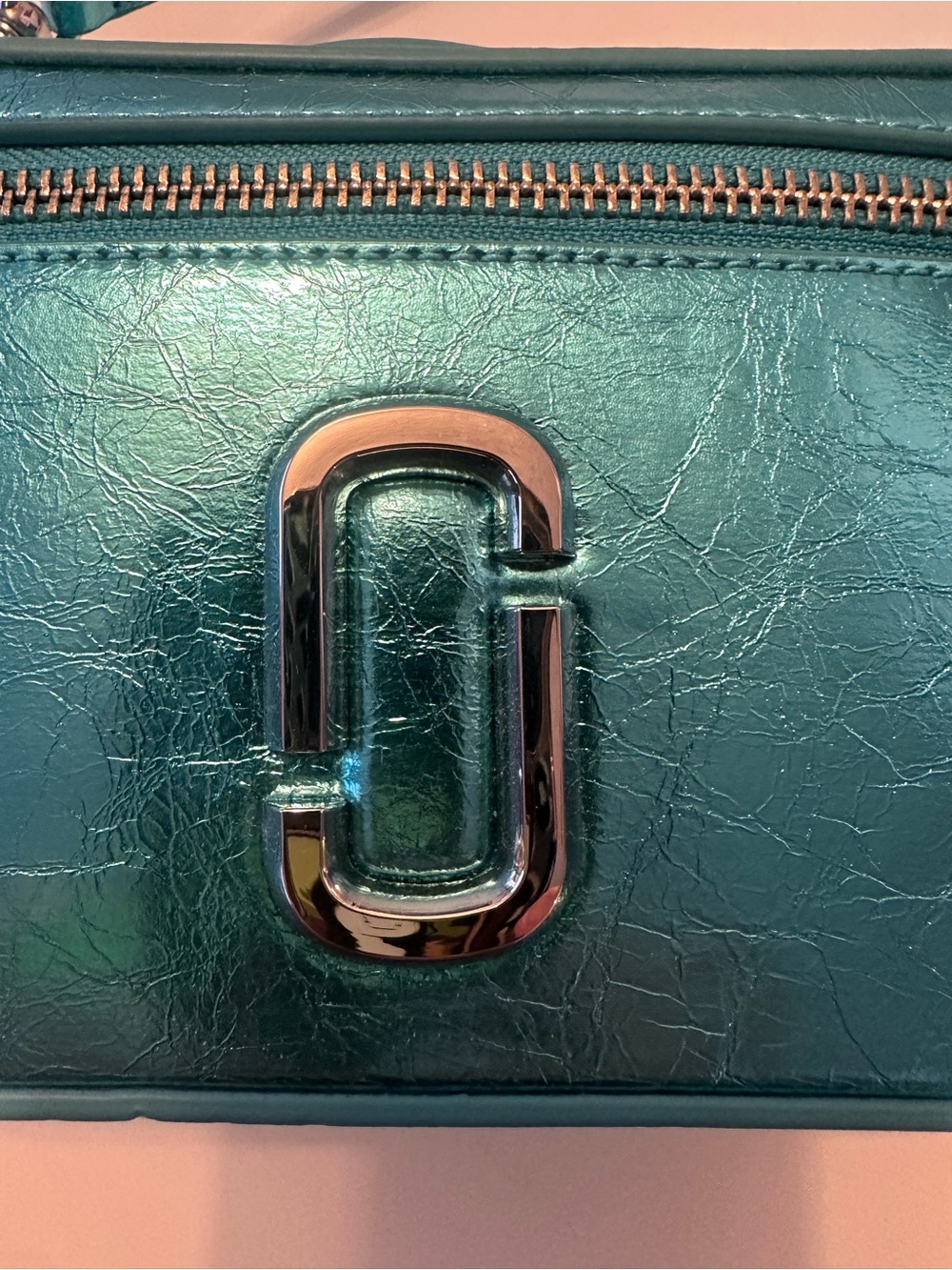 Marc Jacobs Metallic Teal Vanity Case with Top Handle - Picture 6 of 9